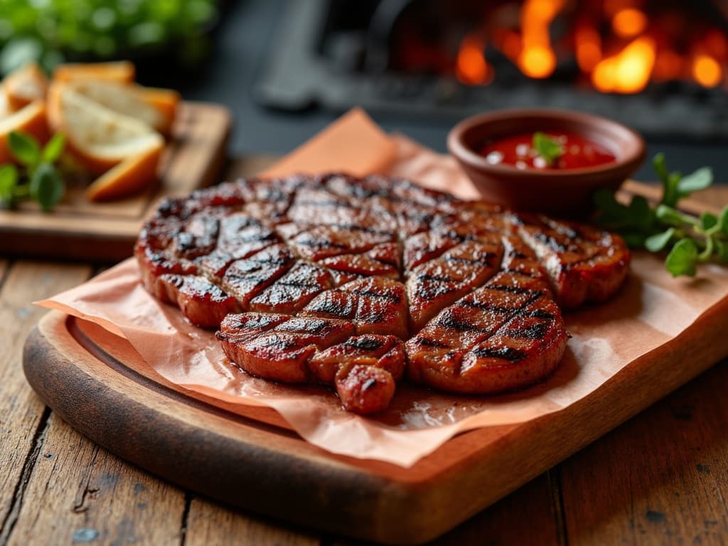 Aufgeschnittener geräucherter Seesaibling mit rosa Fleisch und dunkler Räucherpelz — KI-generiertes Symbolbild